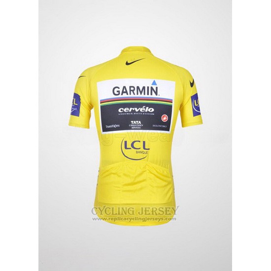 2011 Cycling Jersey Garmin Lider Yellow Short Sleeve and Bib Short